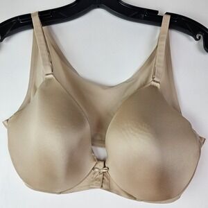 Spanx Womens Beige Front Close Bra‎ Size 38C Mesh Cami Back Minimalist Underwire